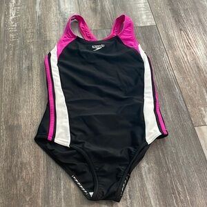 Speedo Girls Swimsuits One Piece black  pink Size 12